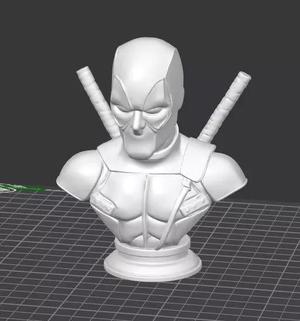 Deadpool Bust 3MF Digital Model 15cm Print Epic Marvel Antihero