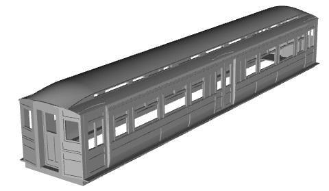 Metropolitan 1905 Trailer coach(late condition) 1/76 scale