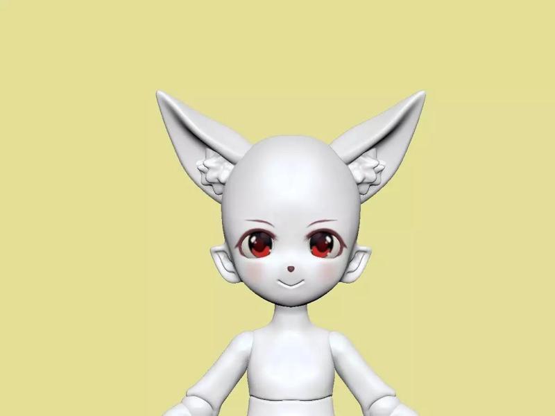 Inari Bjd series Addition Head with cap  STL file for 3D print