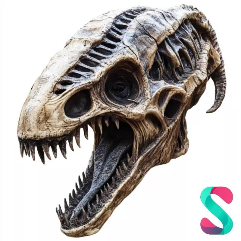 Horned Dinosaur Skull Sculpture 3D Printable STL and 3D Files