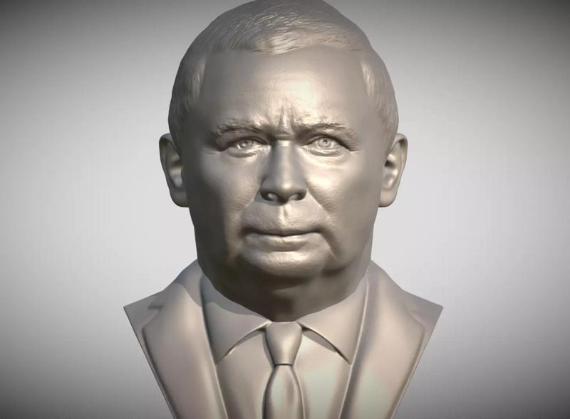 Jaroslaw Kaczynski bust for 3D printing