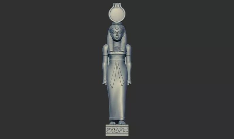 Isis statue goddess of healing and magic 3D printable model