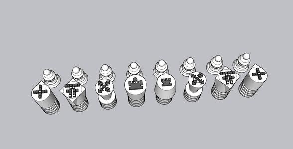 Chess pieces with board ideal for beginners