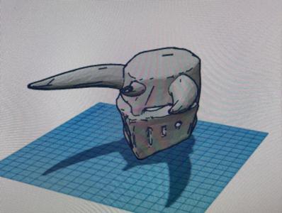 Three horned knights helmet for chicken