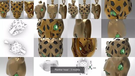 Panther head  3D Model Collection