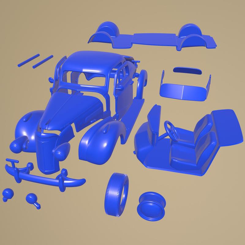 Chevrolet Master DeLuxe coupe 1937 printable car in separate parts