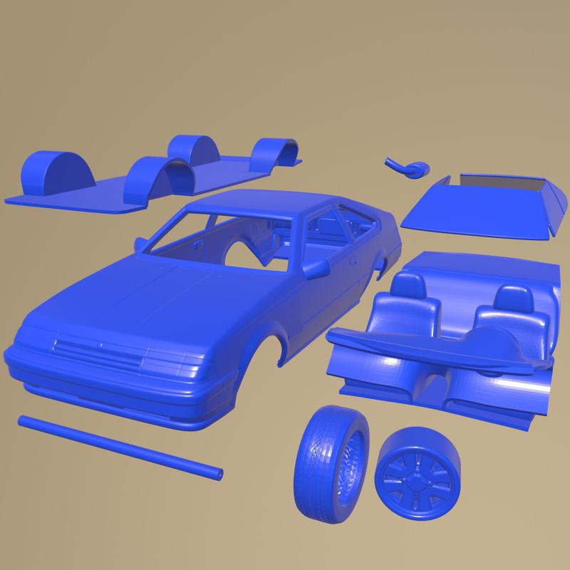 Toyota Celica liftback 1981 PRINTABLE CAR IN SEPARATE PARTS