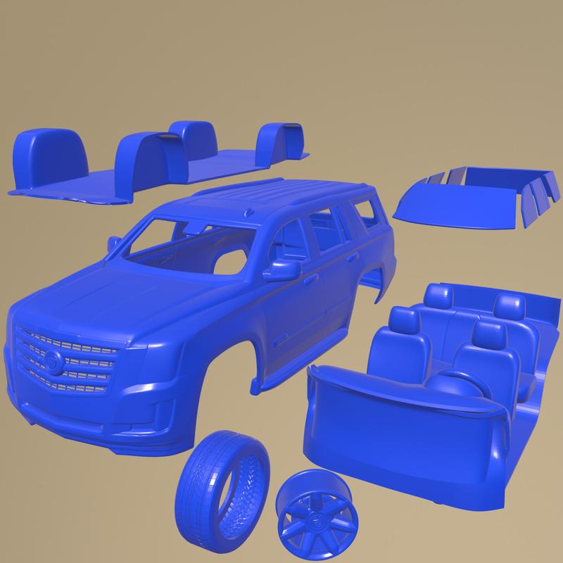 Cadillac Escalade ESV Platinum 2015 PRINTABLE CAR IN SEPARATE PARTS