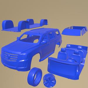 Cadillac Escalade ESV Platinum 2015 PRINTABLE CAR IN SEPARATE PARTS