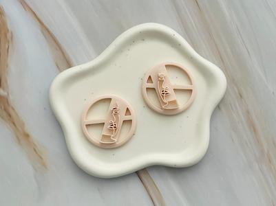 Woman Polymer Clay Stamp