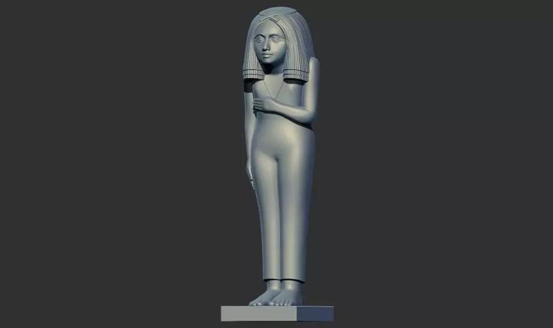 Ancient Egyptian pharaoh princess statue 3d printable Model