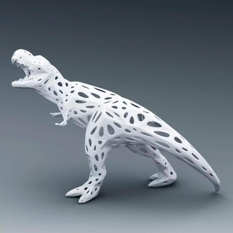 3D PRINTED MODEL T-REX-FISHER-NET-STANDING-POSE