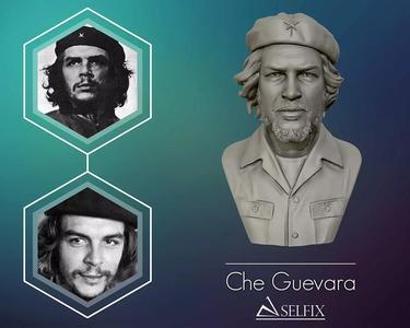 Che Guevara 3D Portrait Sculpture