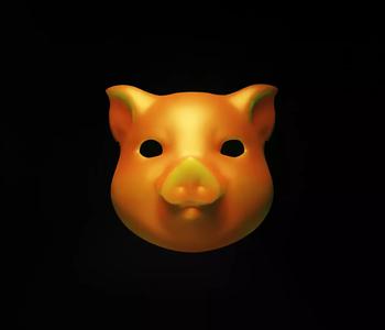 Animal Pig Face Mask - Animal Cosplay Helmet