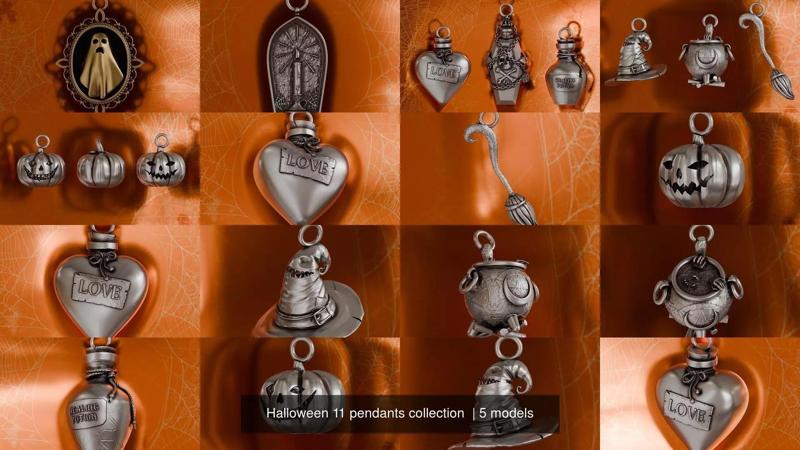 Halloween 11 pendants collection