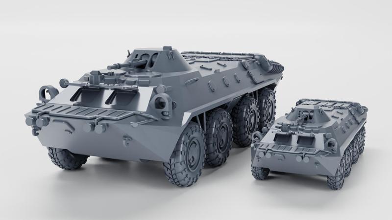 BTR-70 (USSR, Cold War) (1:56 and 1:100 scale)