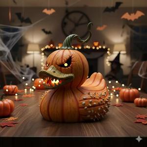 Duck Pumpkin for Halloween