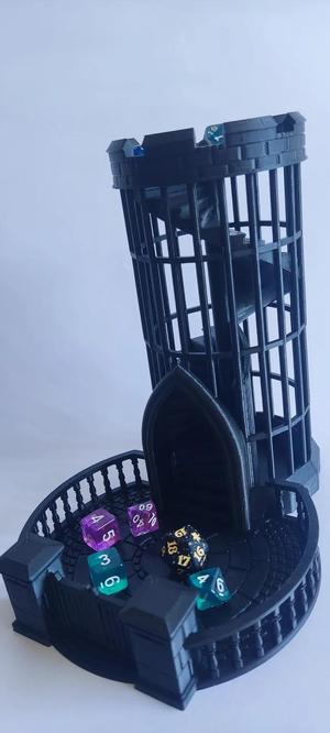 Another dice tower with castle tray