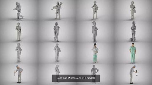 Jobs and Professions 3D Model Collection