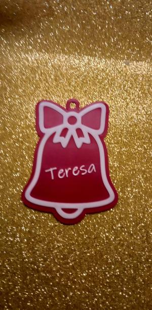 Sino ornamento natal, sem MMU-Nome personálizavel