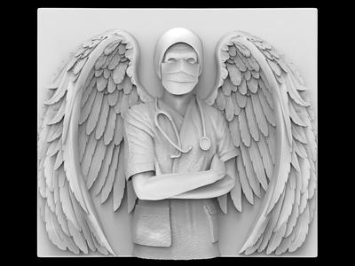 3D Model STL File for CNC Router/Laser & 3D Printer Angelic Doctor