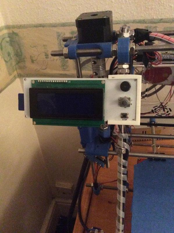 LCD Mount - 13 Grams! RepRap Discount Smart Controller Prusa/Mendel + Others