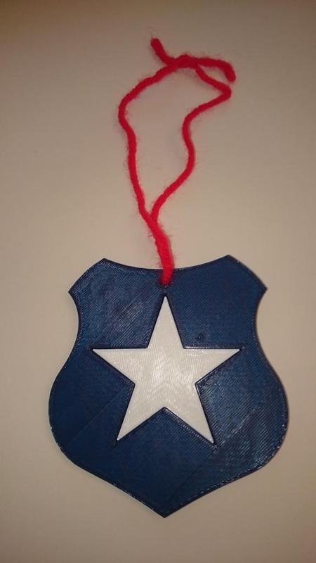 Shield and Star Christmas Ornament