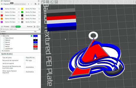 NHL colorado avalanche keychain shield color printable