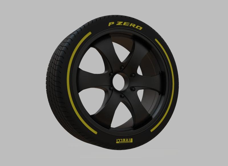 Miniature Enkei M6 Rim & Tire