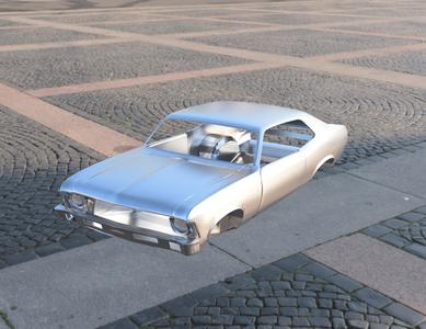 Chevrolet 1969 chevy outer body solid for CNC or 3D print