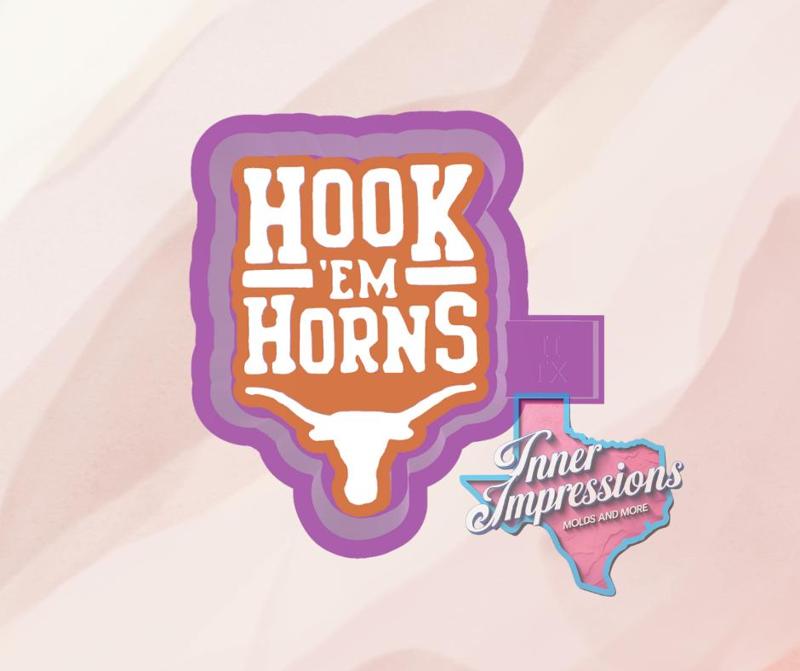 Hook Em Horns Freshie Mold