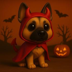German Shepherd Halloween Devil 🔥😈