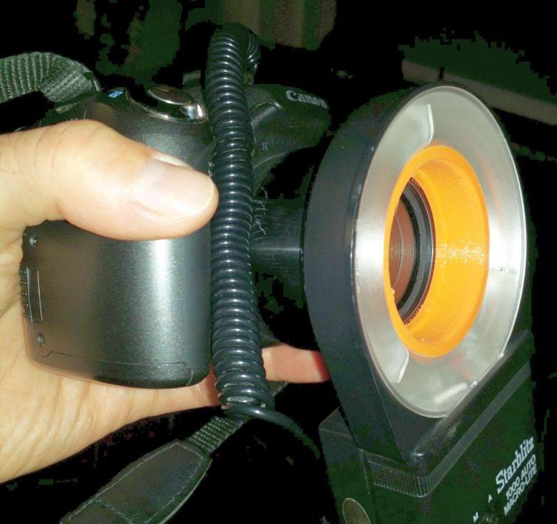 Canon powershot SX1 to Starblitz 1000 Auto MACRO-LITE direct adapter