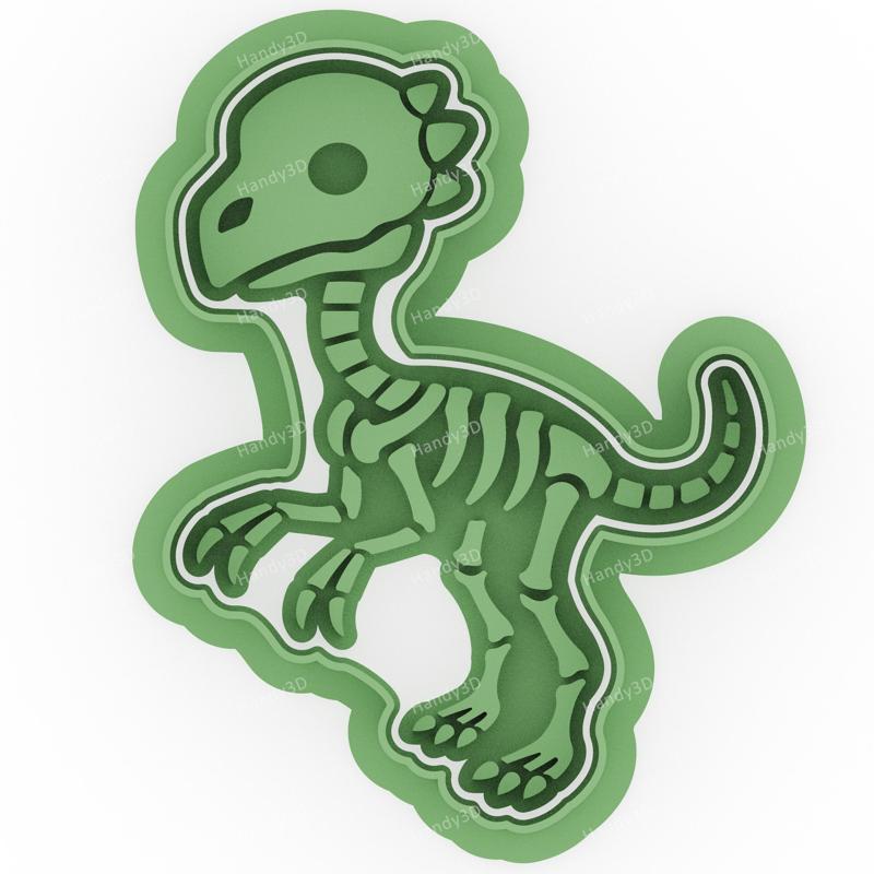 Pachycephalosaurus Skeleton Cookie Cutter - 8cm