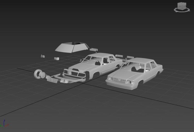 Dodge Aries K Sedan 1988 SEPARATED-READY TO PRINT