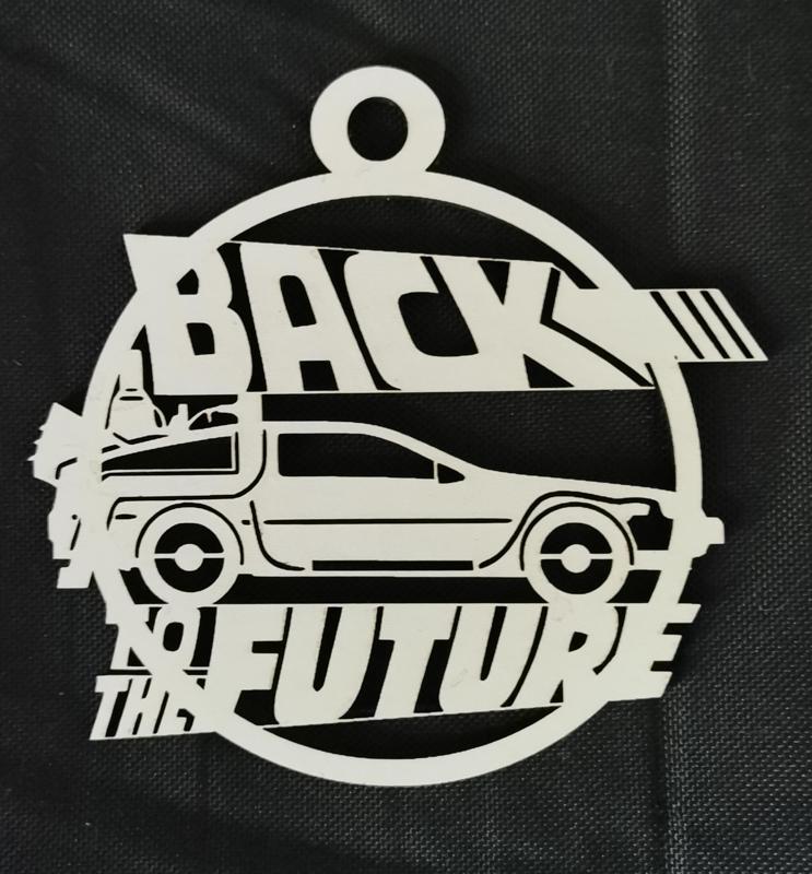 De Lorean Back to the Future bauble Laser cut