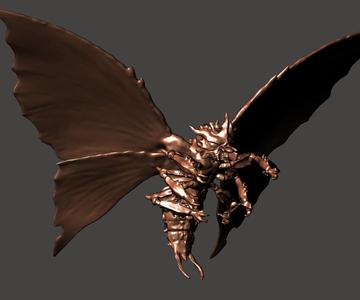 BATTRA GIANT MOTHRA GIGAMOTH!! GODZILLA KAIJU FLYING MONSTER- HI-POLY STL 3D print model