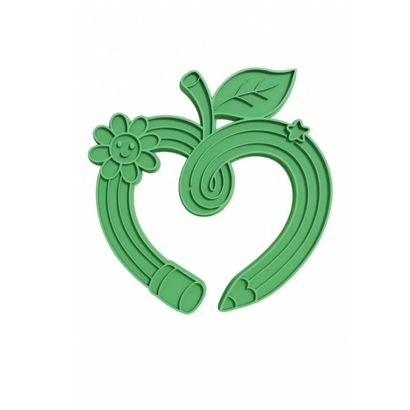 Heart-shaped pencil cookie cutter