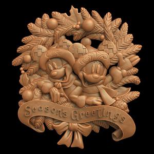 3D Model STL File for CNC Router Laser & 3D Printer 3948 Santa Claus, Holidays 096