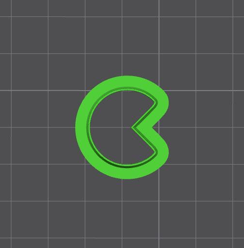 Pacman shape polymer clay / cookie cutter pack