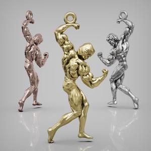 Arnold Schwarzenegger bodybuilding bus relief pendant