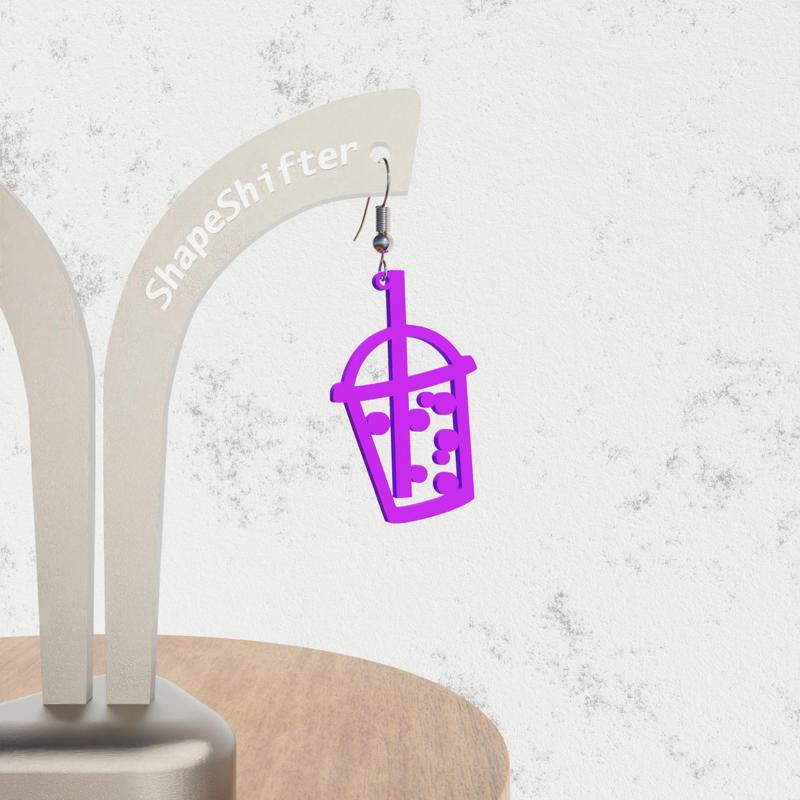 Bubble tea earrings