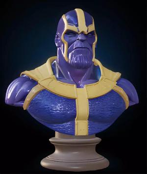 Thanos Bust 3D Model - STL Printable Marvel Sculpture