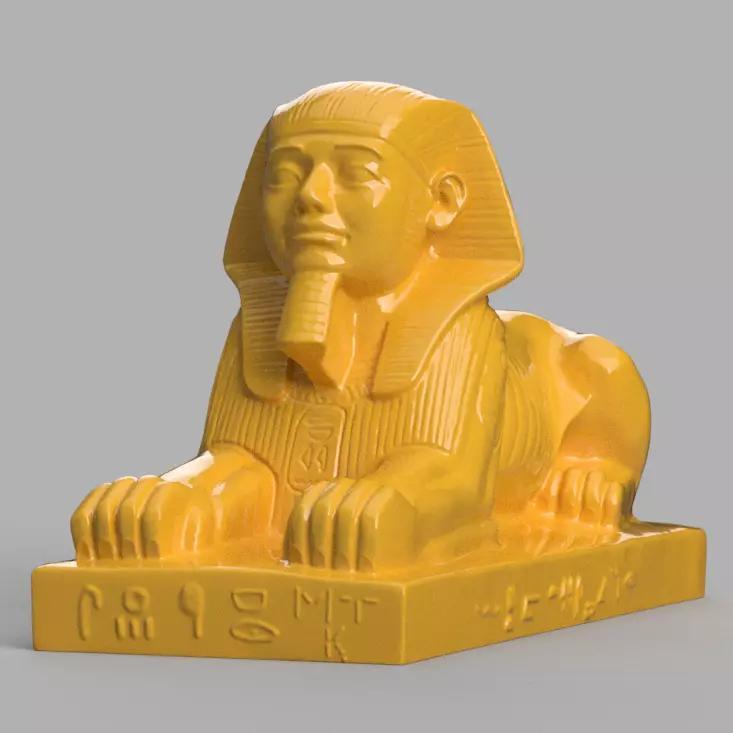 Sphinx 3D print statue of egyptian