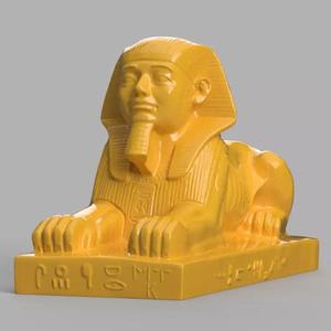 Sphinx 3D print statue of egyptian