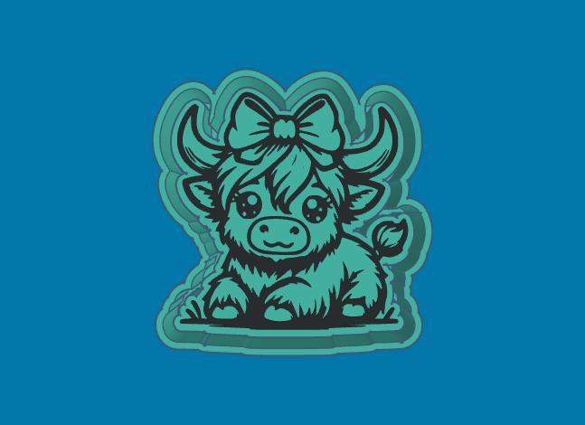 Cute Cow with Bow- Freshie Mold Housing
