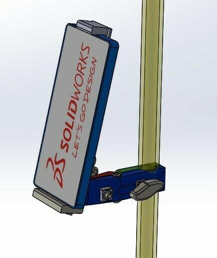 tube clamp + cell phone holder