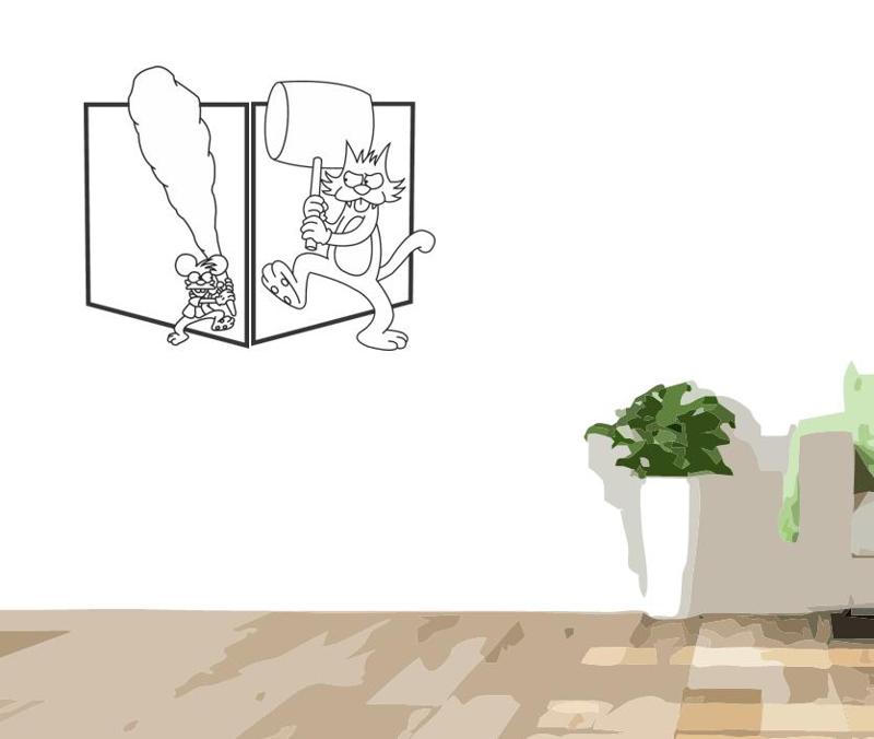 Itchy and Scratchy Wall Art 2D Decor