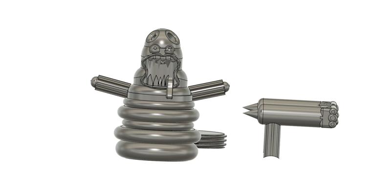 monster piggy bank and phone holder pencils and joysticks