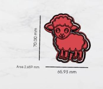 cute sheep cookie cutter and stamp